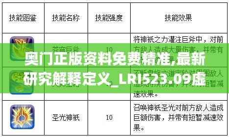 奥门正版资料免费精准,最新研究解释定义_LRI523.09虚道