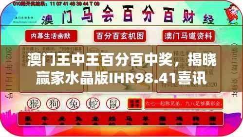 澳门王中王百分百中奖,揭晓赢家水晶版IHR98.41喜讯