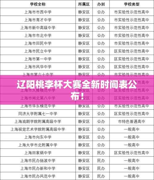 辽阳桃李杯大赛全新时间表公布!