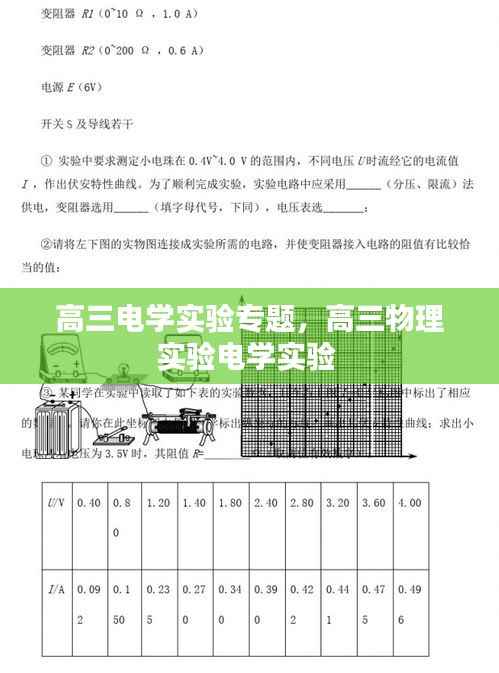 高三电学实验专题,高三物理实验电学实验