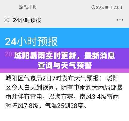 城阳暴雨实时更新,最新消息查询与天气预警